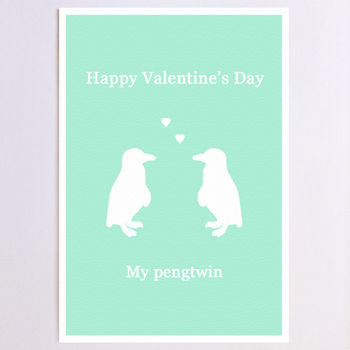 Personalised Penguins Valentine's Day Card, 6 of 8