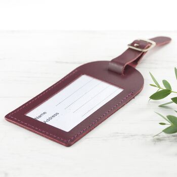 Personalised Foiled Leather Luggage Tag, 8 of 12