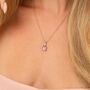 Pink Sapphire Pendant Necklace In Sterling Silver And Gold, thumbnail 3 of 12