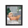 Lion In Copper Bath With House Plants Wall Art Print, thumbnail 2 of 4