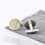 Sterling Silver Gold Plated Entwined Monogram Cufflinks, thumbnail 2 of 5