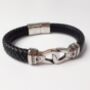 Personalised Men's Buckle Clasp Leather Bracelet, thumbnail 5 of 5