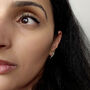 Sterling Silver Minimalist Misshapen Hoops, thumbnail 2 of 4