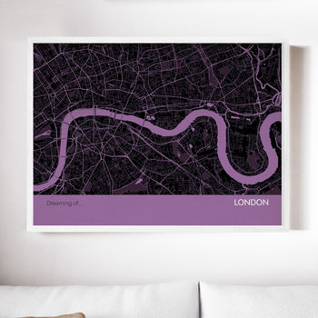 Personalised London City Street Map Print, 4 of 10