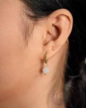 Aurora Rhombus Dendritic Agate Earrings, 8 of 12