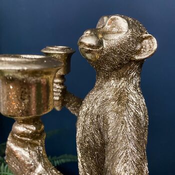 Monkey Standing Gold Candelabra, 4 of 6