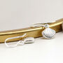 Clam Shell Earrings In Sterling Silver, thumbnail 3 of 11