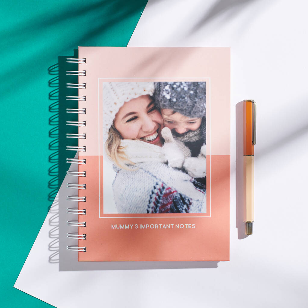 Personalised Colour Block Photo Notebook, 1 of 9