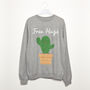 Free Hugs Cactus Women's Slogan Sweatshirt, thumbnail 3 of 3