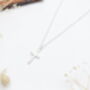 Sterling Silver Cross Necklace, thumbnail 2 of 8