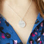 Personalised Name Silver Plated Disc Necklace, thumbnail 1 of 12