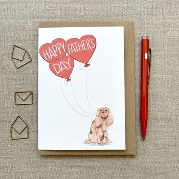 Cavalier King Charles Spaniel Father's Day Card, 2 of 3