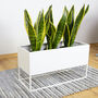 Long Planter On Stand U60 White, thumbnail 2 of 9