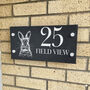 Personalised Country Hare House Number Sign, thumbnail 1 of 2
