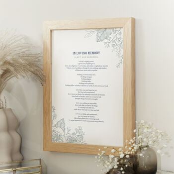 Personalised Wedding, Funeral, Anniversary Poem Print, 6 of 9