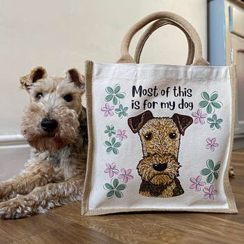 Personalised Most Of This Is For My Dog Jute Bag, 2 of 12