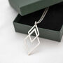 Sterling Silver Geometric Statement Necklace, thumbnail 3 of 10