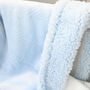Personalised Blue Double Sided Baby Blanket, thumbnail 2 of 5