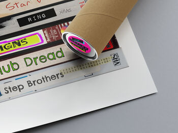 Favourite Films Gift: Handwritten Vhs Tapes, Movie Lover Print, 6 of 8