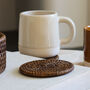 Marbury Brown Round Rattan Coasters Set Of Six, thumbnail 3 of 5