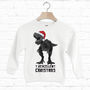 T Rexcellent Kids Christmas Dinosaur Sweatshirt, thumbnail 1 of 2