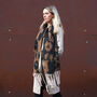 Neutral Leopard Print Heavyweight Scarf, thumbnail 3 of 6