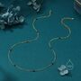 2mm Black Spinel Beaded Satellite Chain Necklace In Sterling Silver, thumbnail 5 of 12