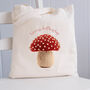 Personalised Toadstool Knitting Wool Tote Bag, thumbnail 1 of 2