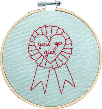 You Go Girl Embroidery Hoop Kit, 2 of 7
