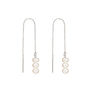 Gold Or Silver Cluster Pearl Drop Ear Threader Earrings, thumbnail 4 of 7