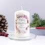Personalised Wreath Christmas Candle, thumbnail 4 of 6