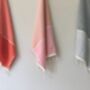 Coral / Pink / Grey Cotton Hand Towels, thumbnail 3 of 8