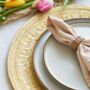 Woven Natural Straw Gold Placemats, thumbnail 2 of 4