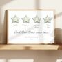 Then There Were Four Print, Family Of Four New Baby Gift, Sage, thumbnail 1 of 5