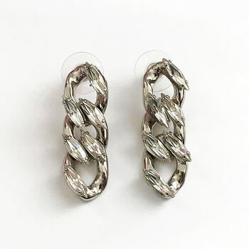 Swarovski Crystal Chain Earrings, 2 of 3
