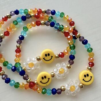 Multi Coloured Smile Beaded Bracelet, 4 of 4