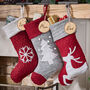Personalised Chunky Knitted Christmas Stockings, thumbnail 1 of 7