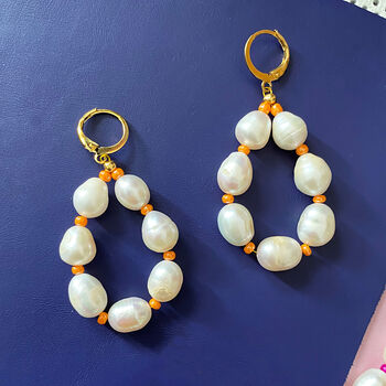 Handmade Colour Pop Pearl Earrings, 4 of 5
