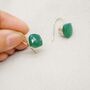 Green Onyx Sterling Silver Earrings, thumbnail 6 of 8