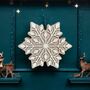 Two Wooden Snowflakes, Chunky Blocks, Tabletop Christmas Decorations, thumbnail 3 of 3