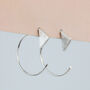 Sterling Silver Triangle Open Hoop Earrings, thumbnail 1 of 4