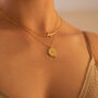 Dainty 14 K Gold Cross Choker Necklace, thumbnail 3 of 8