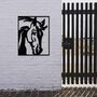 Rusted Metal Horse Head In Frame Equestrian Art, thumbnail 4 of 11