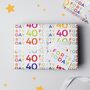 40 Today Wrapping Paper Set, thumbnail 1 of 4