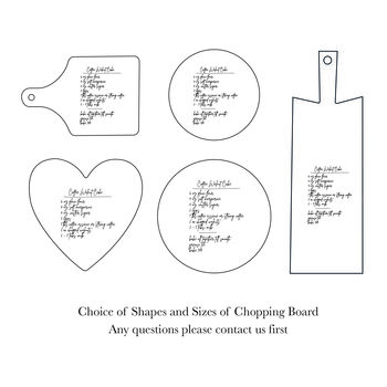 Father's Day Handwriting BBQ Recipe Chopping Board, 7 of 11