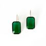 Emerald Green Statement Jewel Earrings, thumbnail 2 of 2