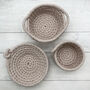 Macrame Kit, Coiled Baskets, Nude, thumbnail 8 of 9