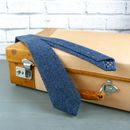 Navy Yorkshire Tweed Slim Tie