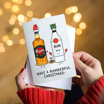 Funny Rum Christmas Card, 2 of 3