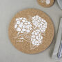 Cork Placemats And Coasters | Hydrangea, thumbnail 2 of 6